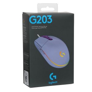 Mouse Lightsync Logitech G203 Alambrico Lila RGB